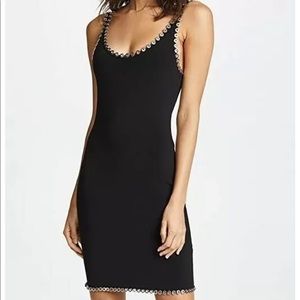 ALEXANDER WANG RIVET ADORNED MINI CAMI DRESS, SZ XS BLACK